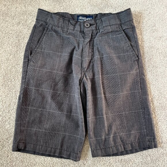 Calvin Klein Boys Dark Gray Striped Chino Shorts Size 14 - Picture 3 of 8